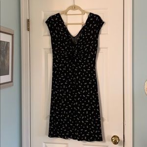 Black print dress